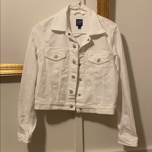 GAP Denim Long Sleeve White Jean Jacket Size XS